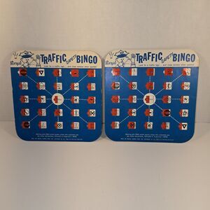 Regal Games Traffic Safety Bingo For Car Trips Set Of 2 Blue Cards Slides Work